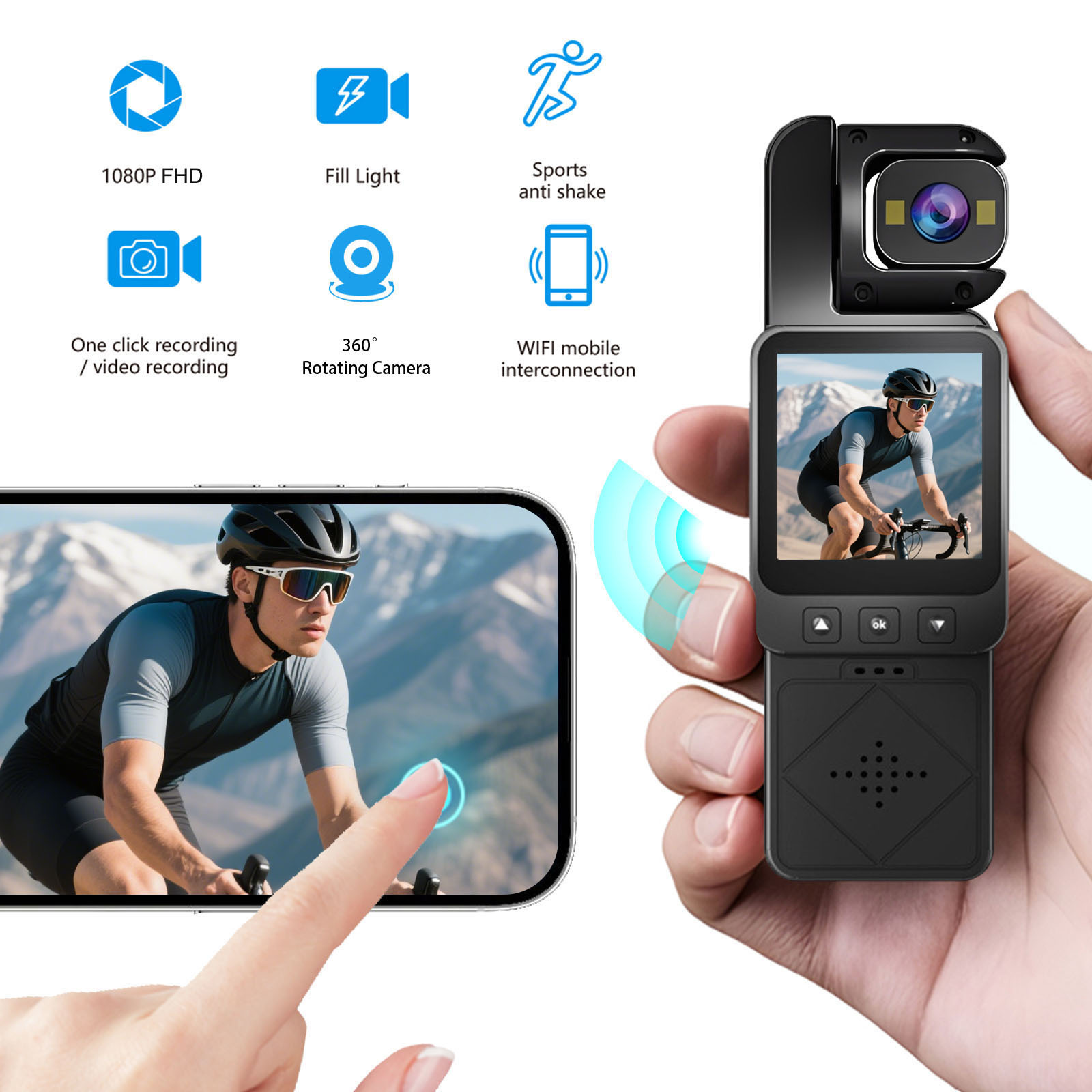 DV02 4K El Tipi Aksiyon Kamera - Unique Electronics Gadgets incelemesi ve fiyatı