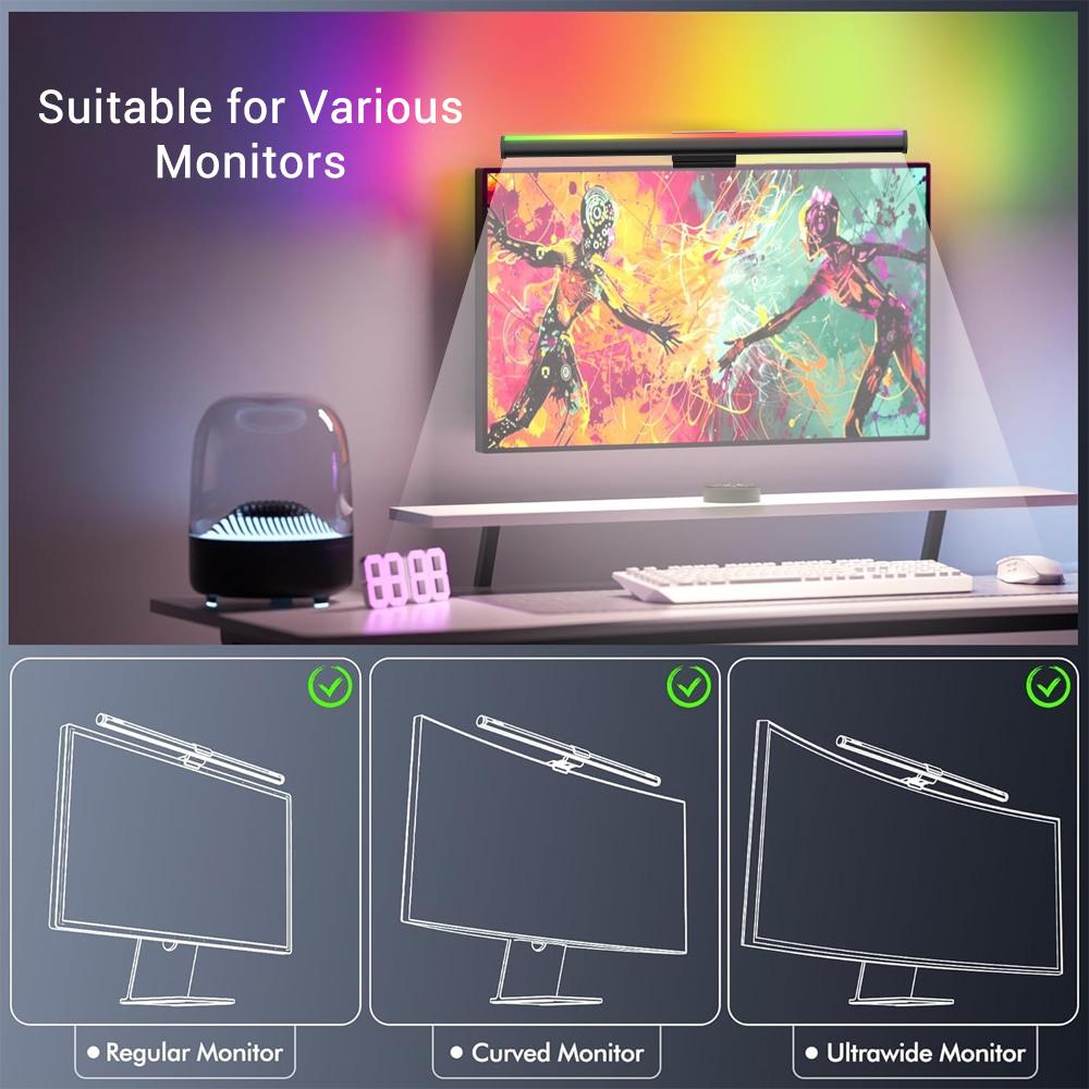 RGB Akıllı Wifi Monitör Işık Ç - Rgb Desk Lamp Smart incelemesi ve fiyatı